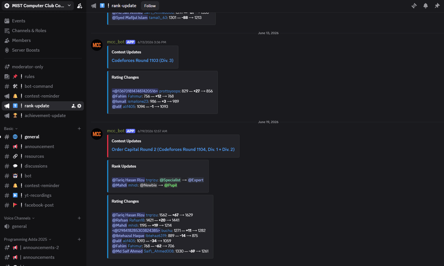 MCC Discord Bot — screenshot 2