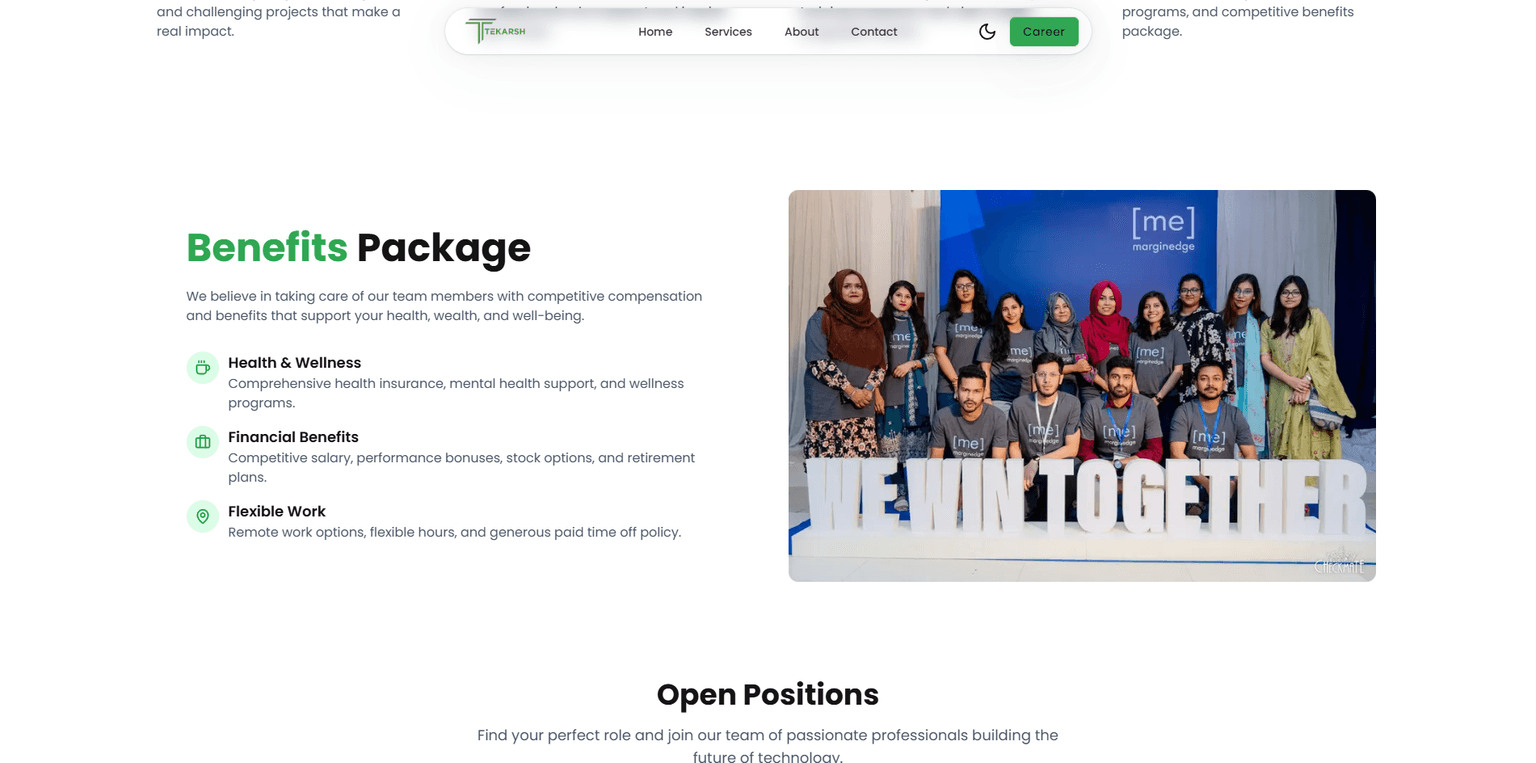 Tekarsh Website — screenshot 2